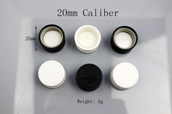 20 Caliber 52mm Plastic Medicine Bottles Press Cap glass