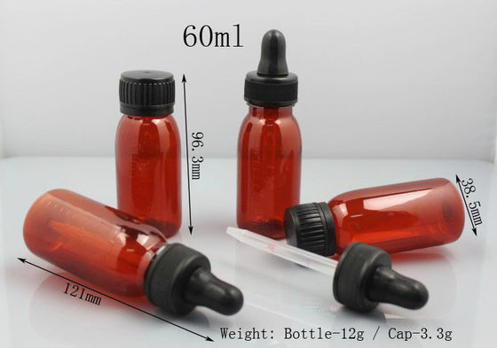 60ML Dropper Medicine Bottle Silicone Rubber Amber Drop Bottle