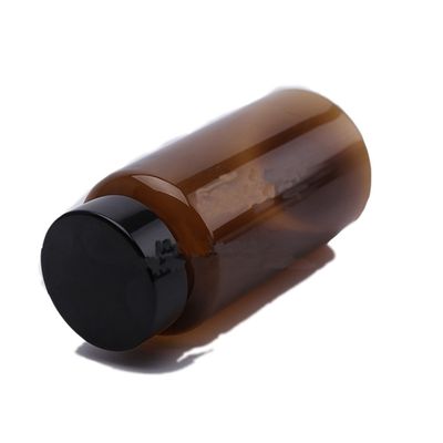 Capsule 250ml Amber Plastic Bottle Liquid Pet Screw Cap