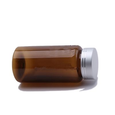 Capsule 250ml Amber Plastic Bottle Liquid Pet Screw Cap