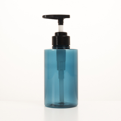 Home Flat Shoulder Cylindrical PET Plastic Shampoo Bottle 250ml